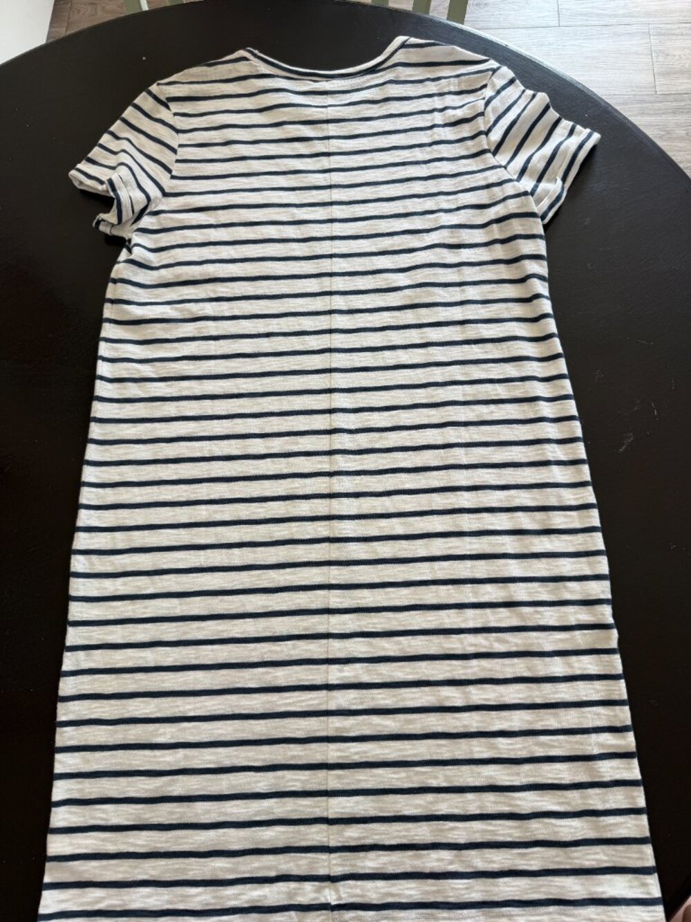 NWT GAP 100% Cotton Navy & White Striped Pocket T-Shirt Dress Size Small - Picture 6 of 12